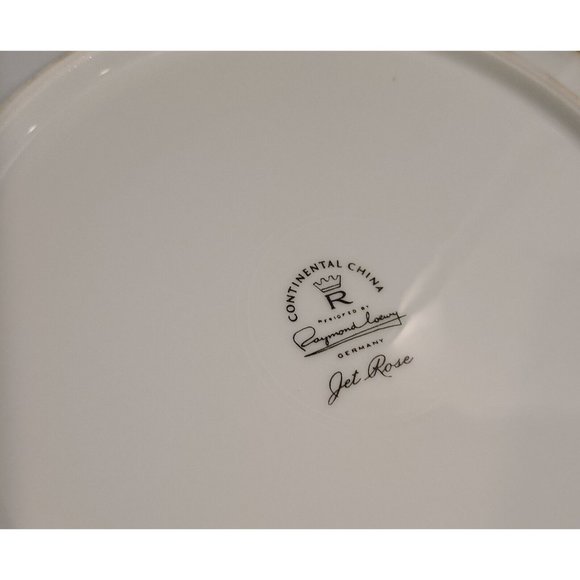 Rosenthal Continental JET ROSE 10.5" Dinner Plate Raymond Loewy Gray Rose - Picture 7 of 8
